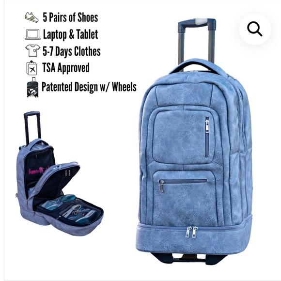 Sole Premise Bags Sole Premise Roller Shoe Bag Grey Leather Poshmark